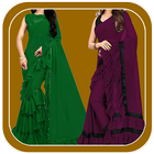 Women Fashion Ruffle Sarees
