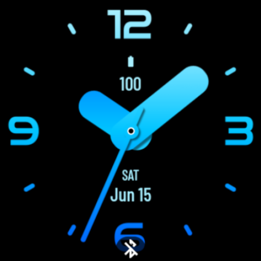 Huge Ocean Blue Watch Face